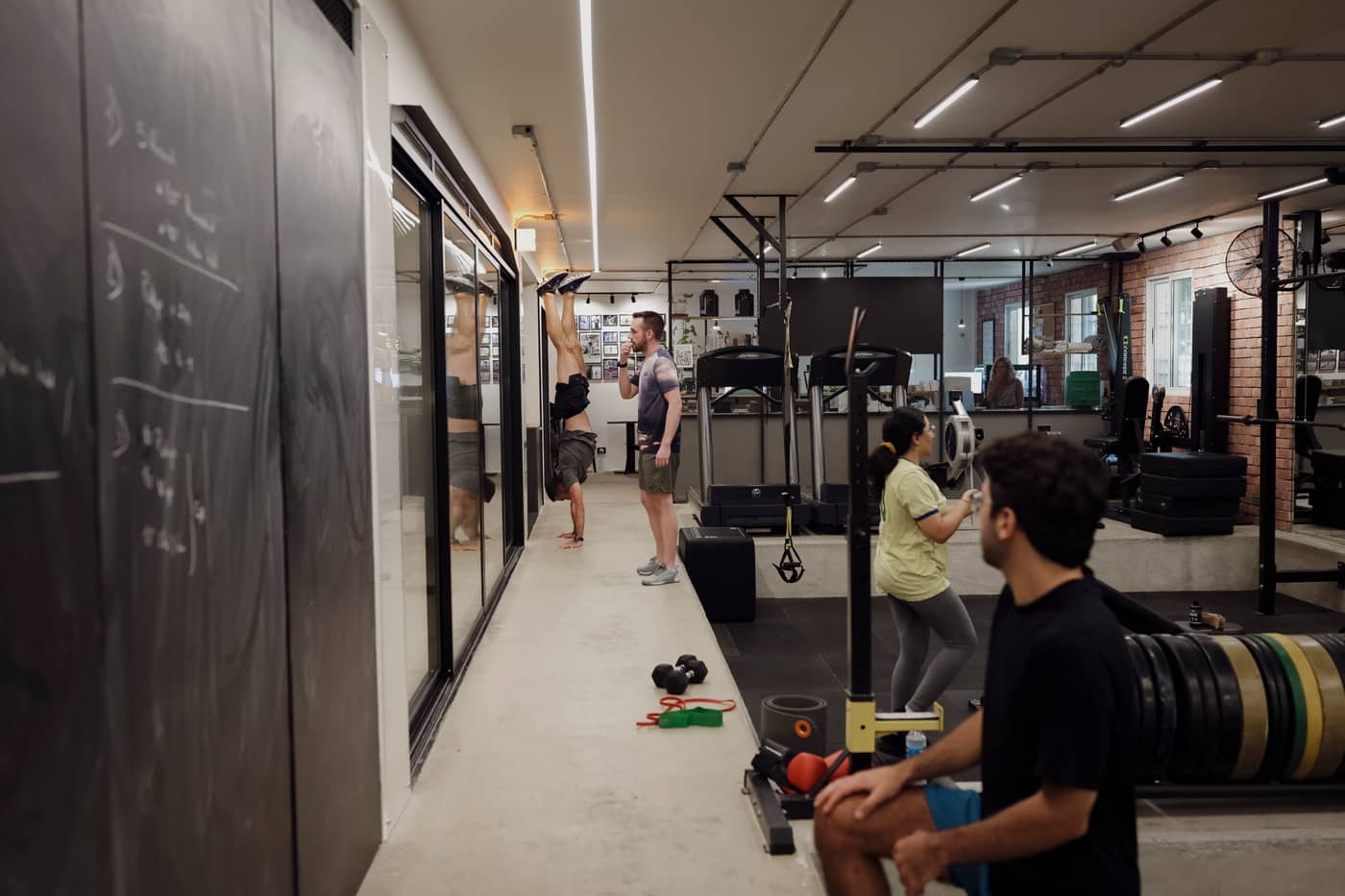 Members training on the main floor at BARR